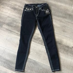 TRUE RELIGION Jennie Curvy Mid Rise Skinny Size 29 Jeans. BNWT.